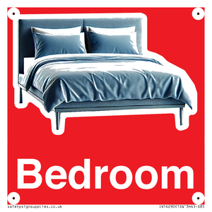 Bedroom Dementia Sign Red